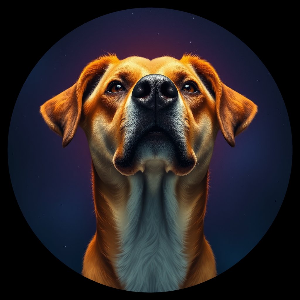 Cosmic medallion portrait of EAST_cd138, a Dingo East