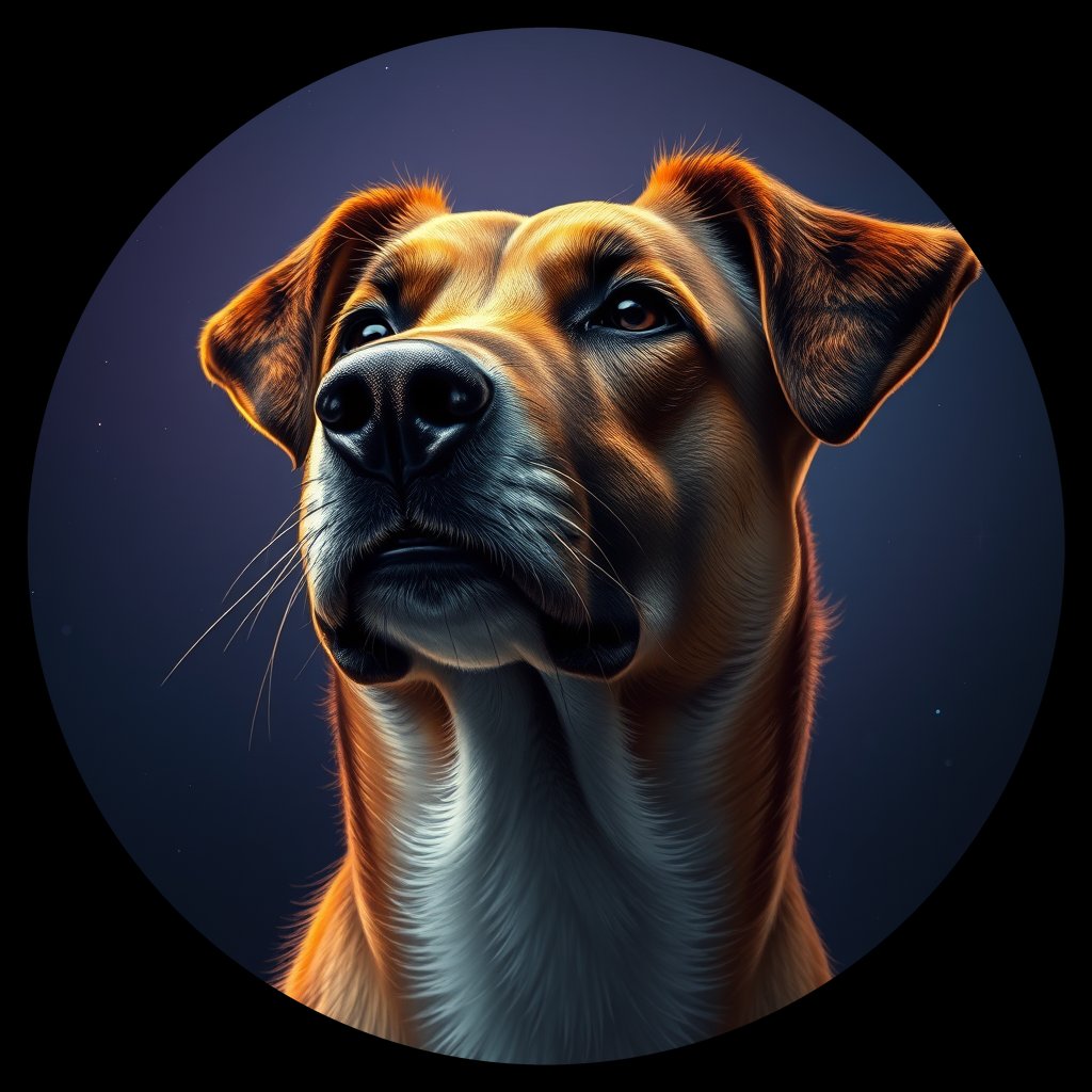 Cosmic medallion portrait of EAST_cd139, a Dingo East