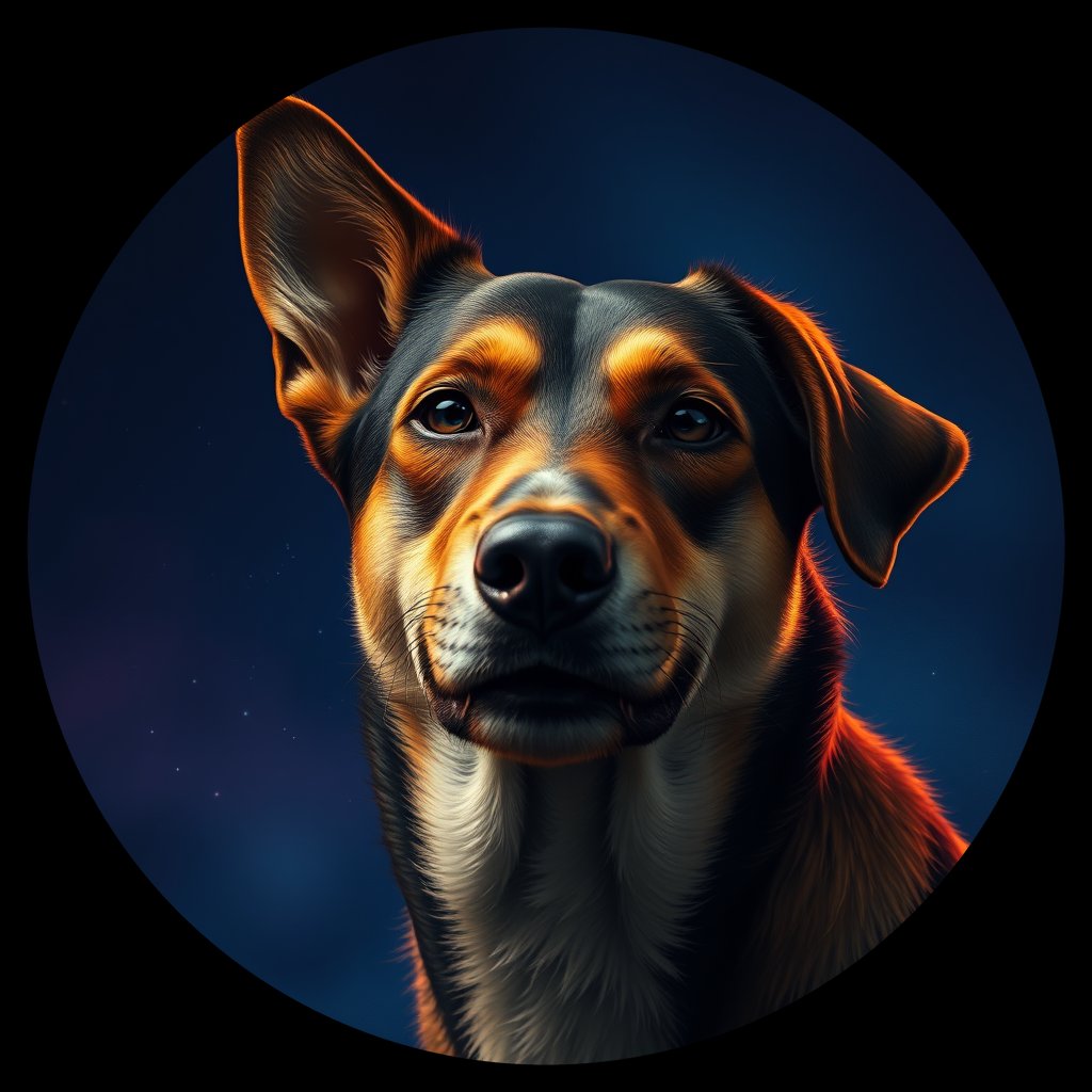 Cosmic medallion portrait of EAST_cd140, a Dingo East