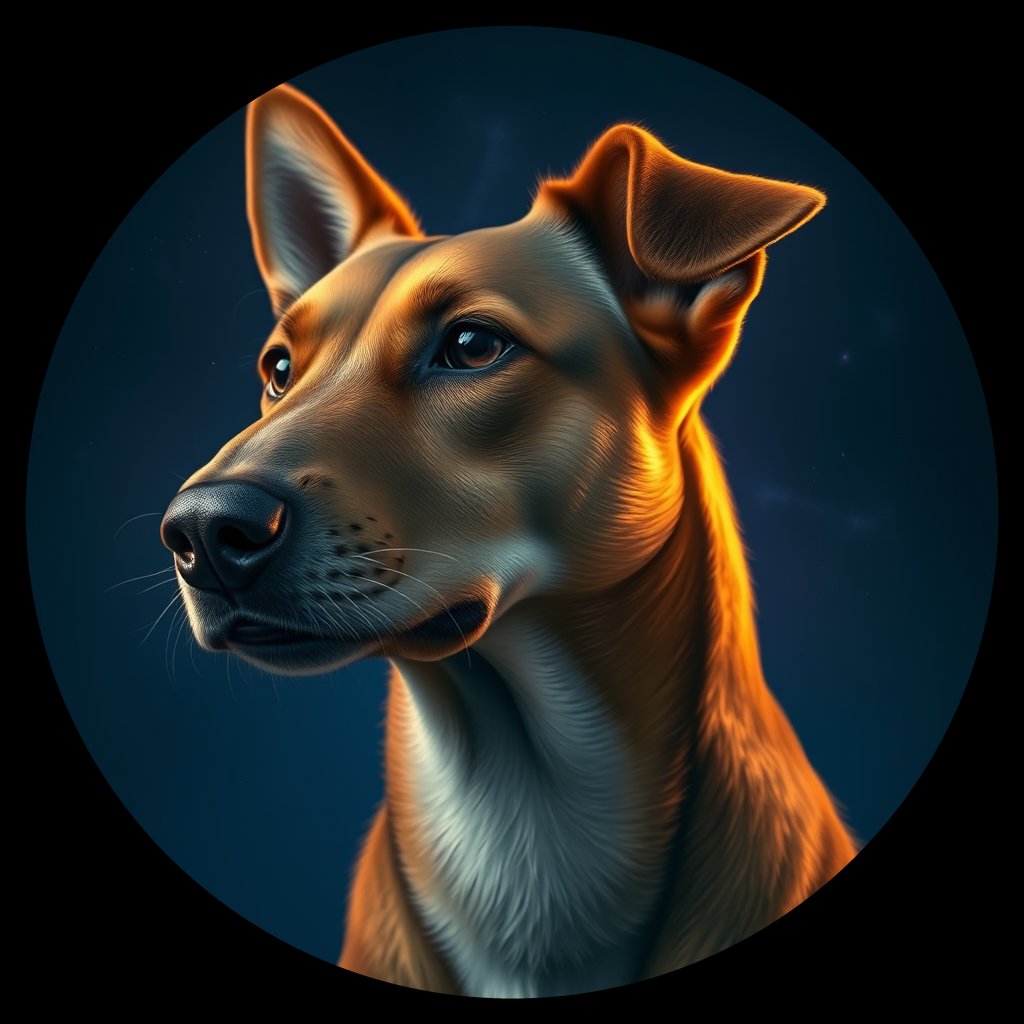 Cosmic medallion portrait of EAST_cd142, a Dingo East