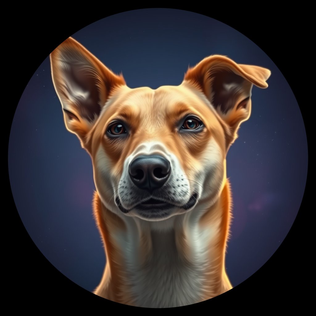 Cosmic medallion portrait of EAST_cd143, a Dingo East