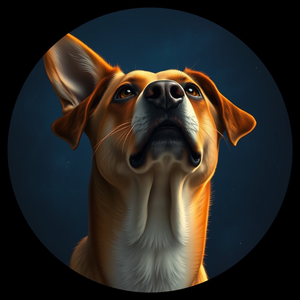 Cosmic medallion portrait of EAST_cd144, a Dingo East