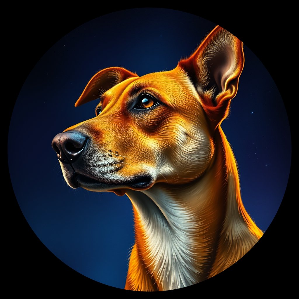 Cosmic medallion portrait of EAST_cd147, a Dingo East
