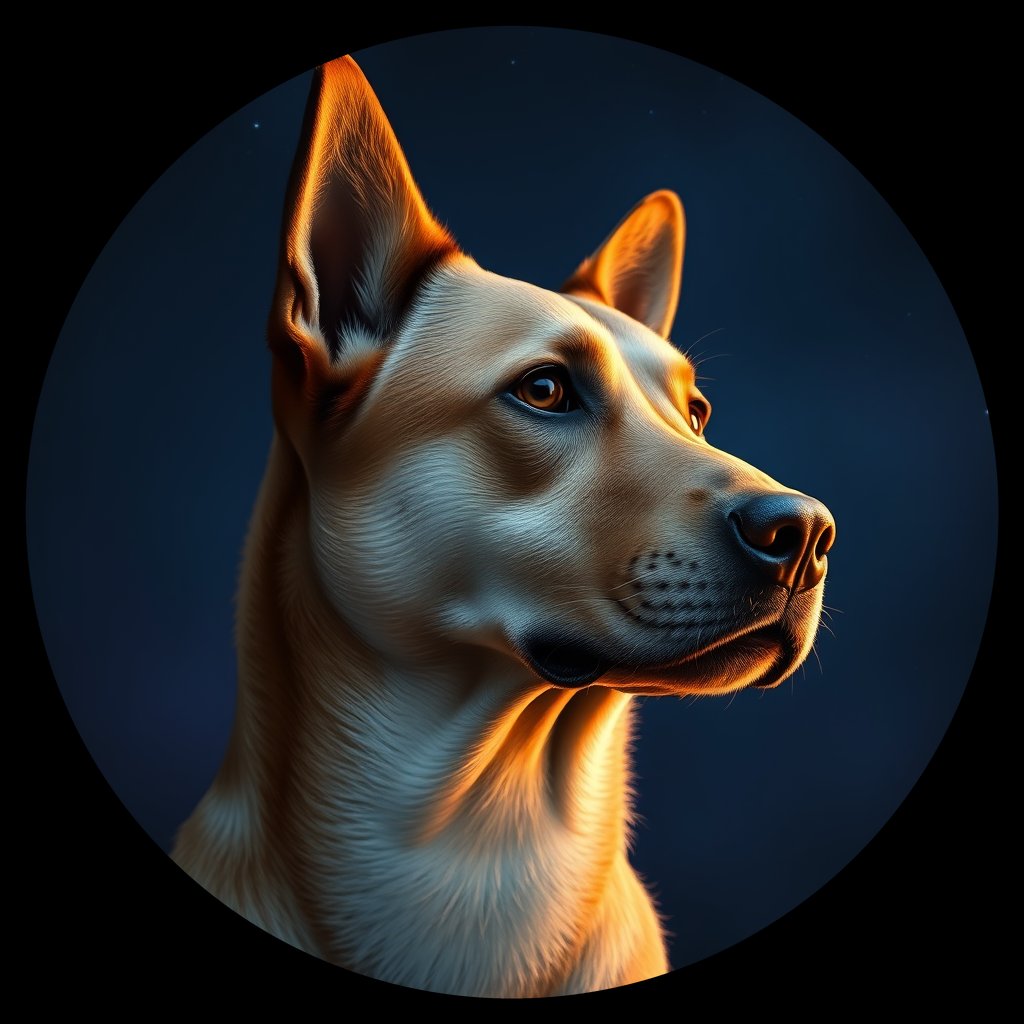 Cosmic medallion portrait of EAST_cd149, a Dingo East