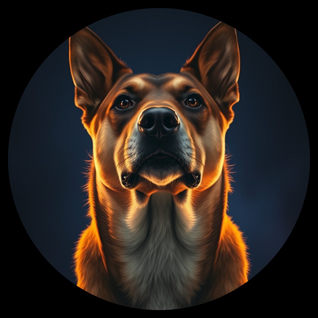 Cosmic medallion portrait of EAST_cd150, a Dingo East