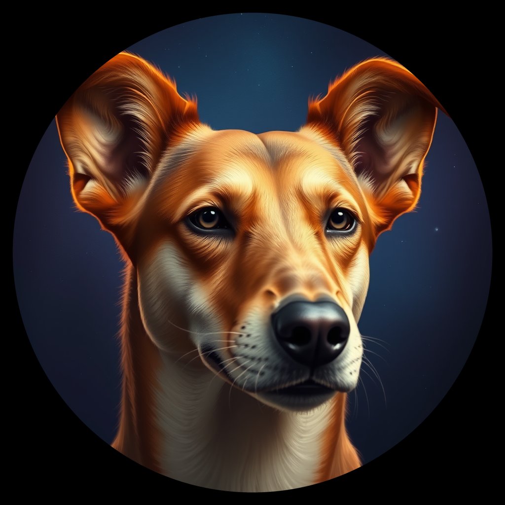 Cosmic medallion portrait of EAST_cd152, a Dingo East