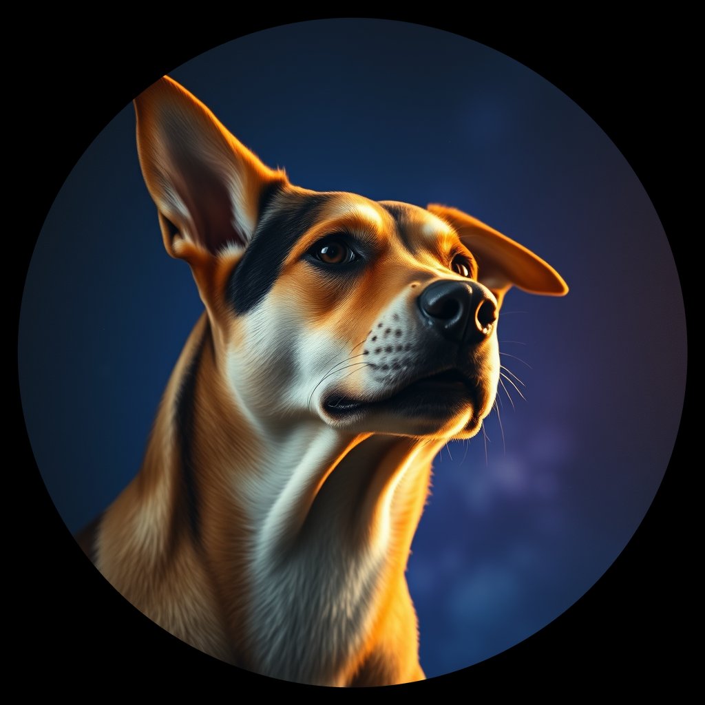 Cosmic medallion portrait of EAST_cd155, a Dingo East