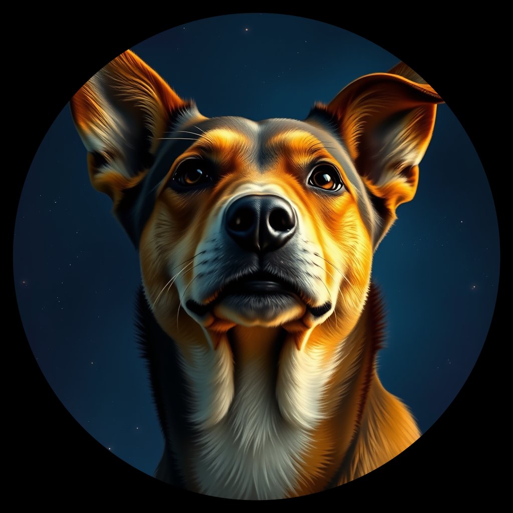 Cosmic medallion portrait of EAST_cd156, a Dingo East