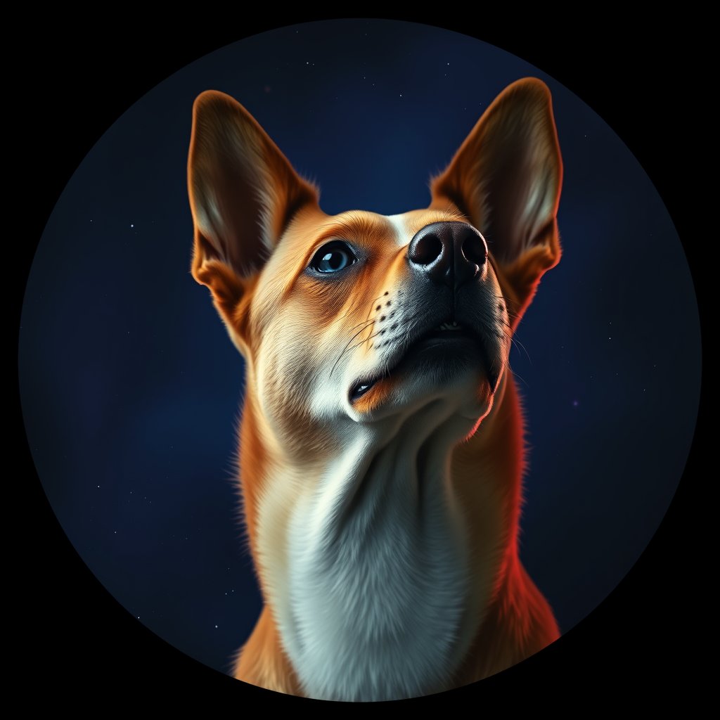 Cosmic medallion portrait of EAST_cd159, a Dingo East