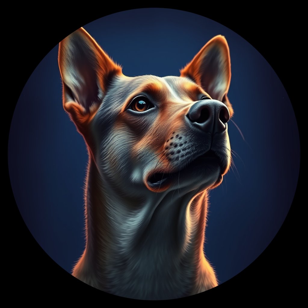 Cosmic medallion portrait of EAST_cd160, a Dingo East