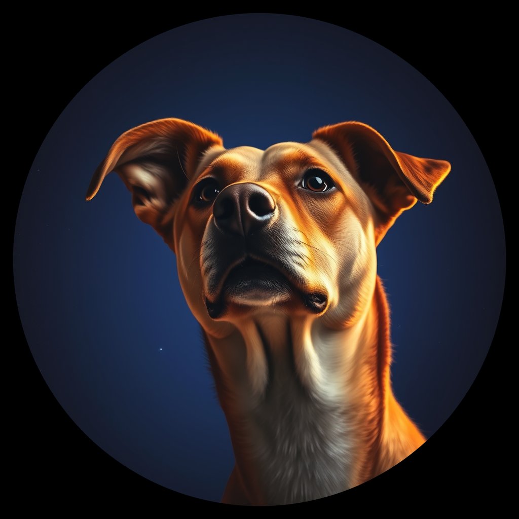 Cosmic medallion portrait of EAST_cd164, a Dingo East