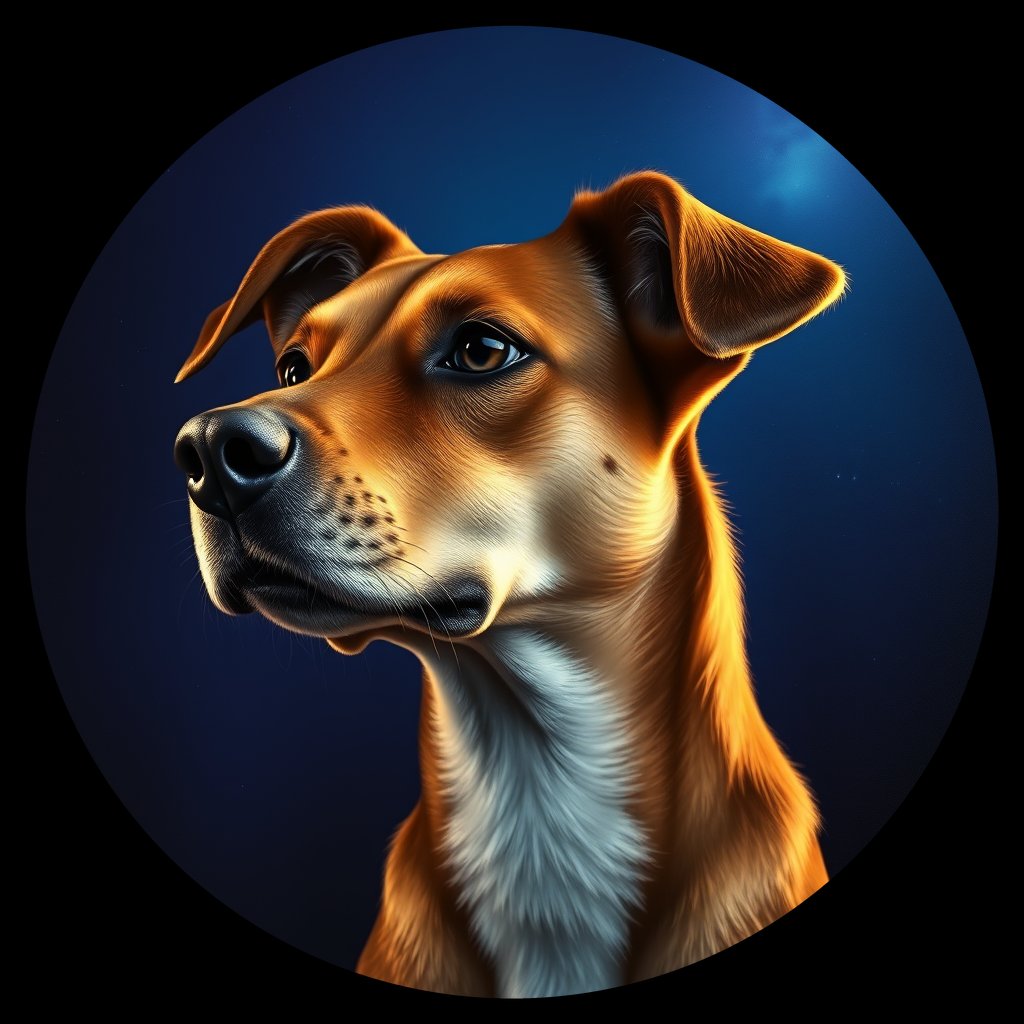 Cosmic medallion portrait of EAST_cd165, a Dingo East