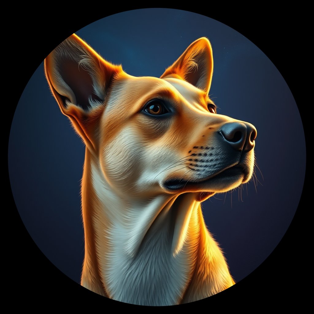 Cosmic medallion portrait of EAST_cd167, a Dingo East