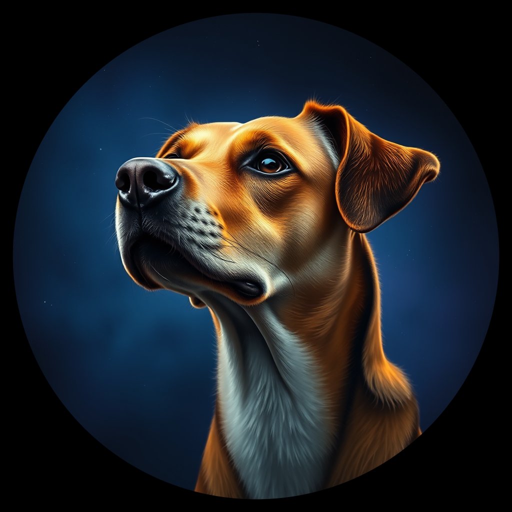Cosmic medallion portrait of EAST_cd232, a Dingo East