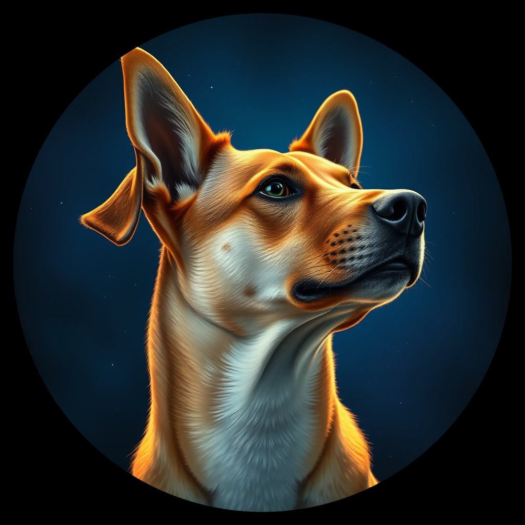 Cosmic medallion portrait of EAST_cd239, a Dingo East