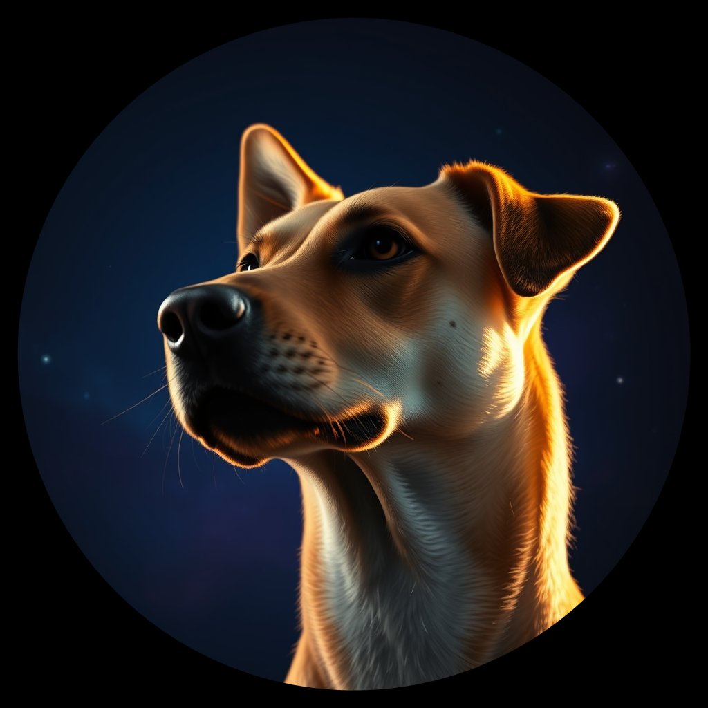 Cosmic medallion portrait of EAST_cd242, a Dingo East