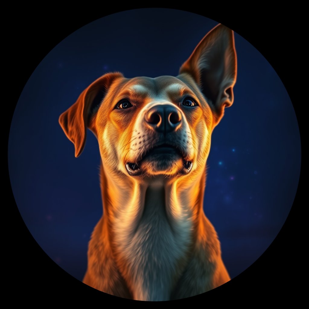 Cosmic medallion portrait of EAST_cd248, a Dingo East