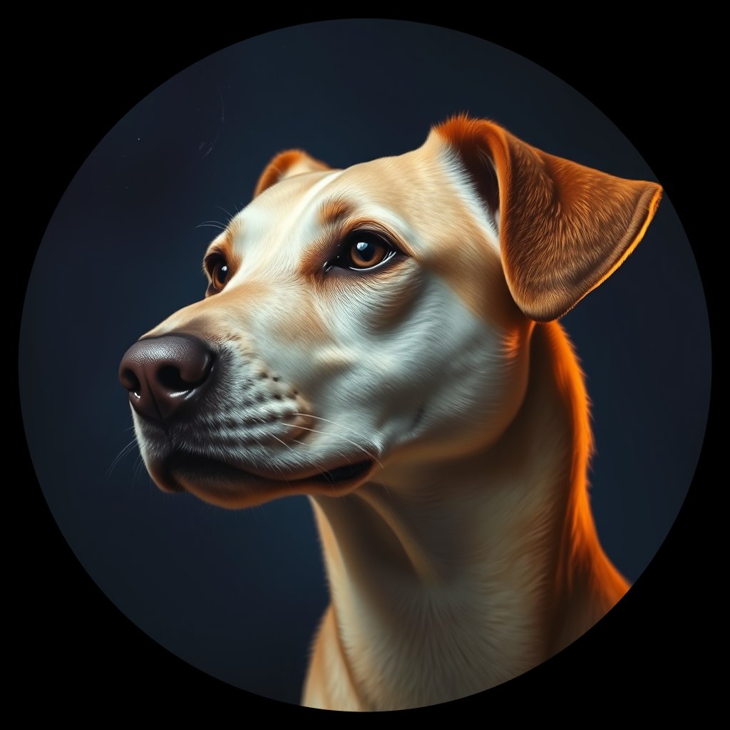 Cosmic medallion portrait of EAST_cd263, a Dingo East