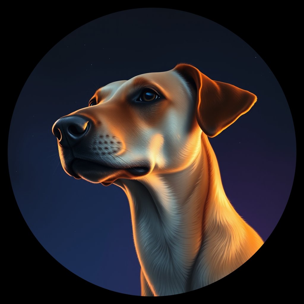 Cosmic medallion portrait of EAST_cd305, a Dingo East
