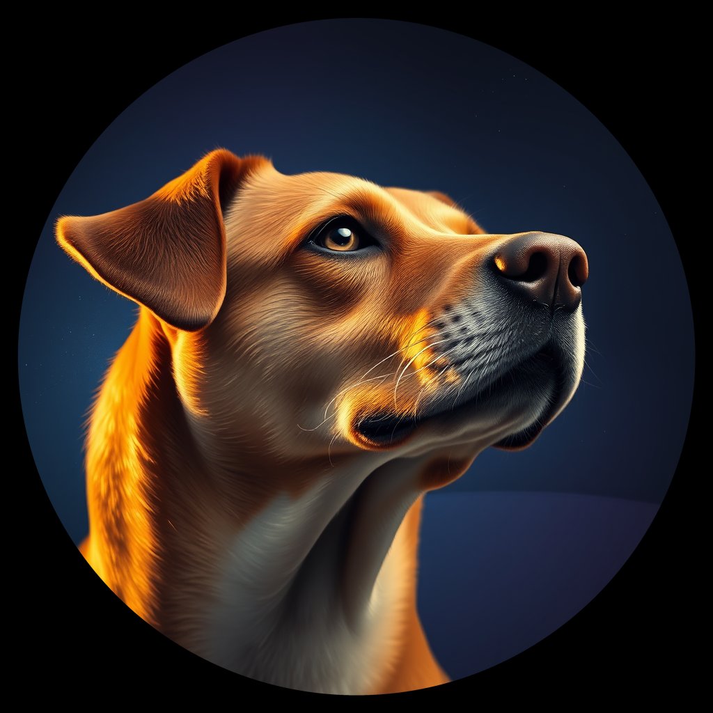 Cosmic medallion portrait of EAST_cd314, a Dingo East