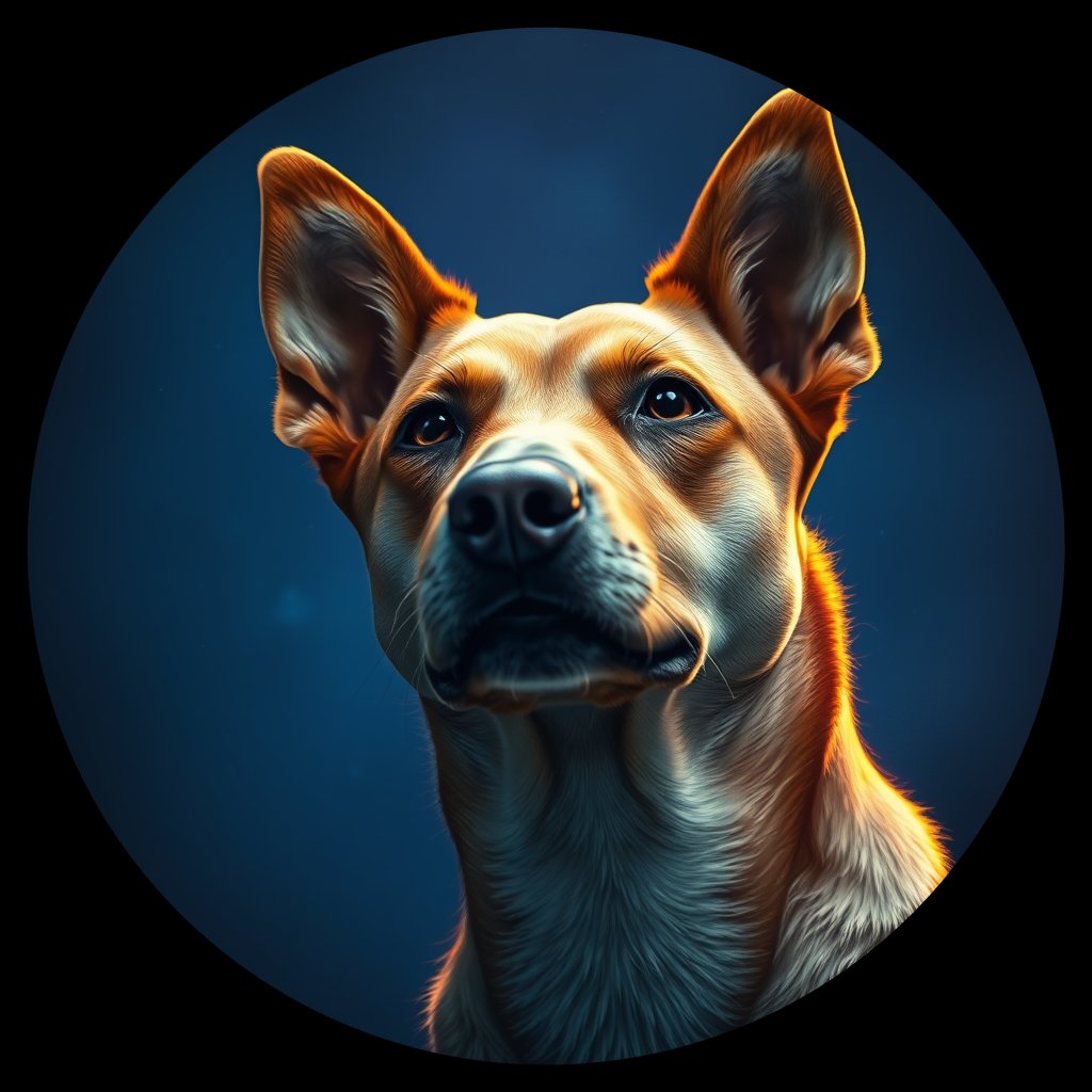 Cosmic medallion portrait of EAST_cd315, a Dingo East
