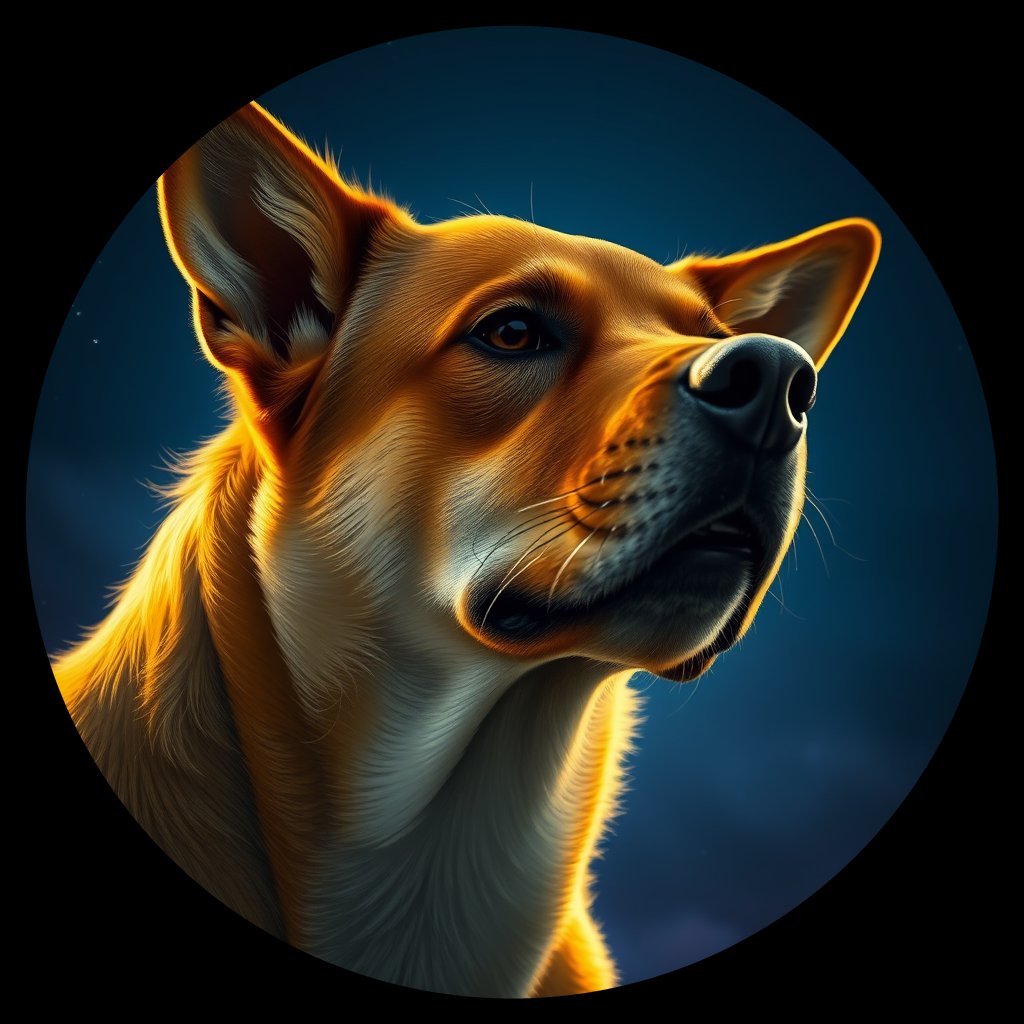 Cosmic medallion portrait of EAST_cd350, a Dingo East