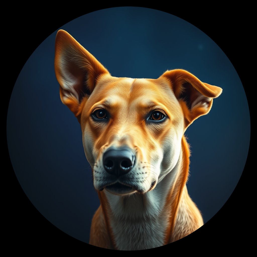 Cosmic medallion portrait of EAST_cd351, a Dingo East