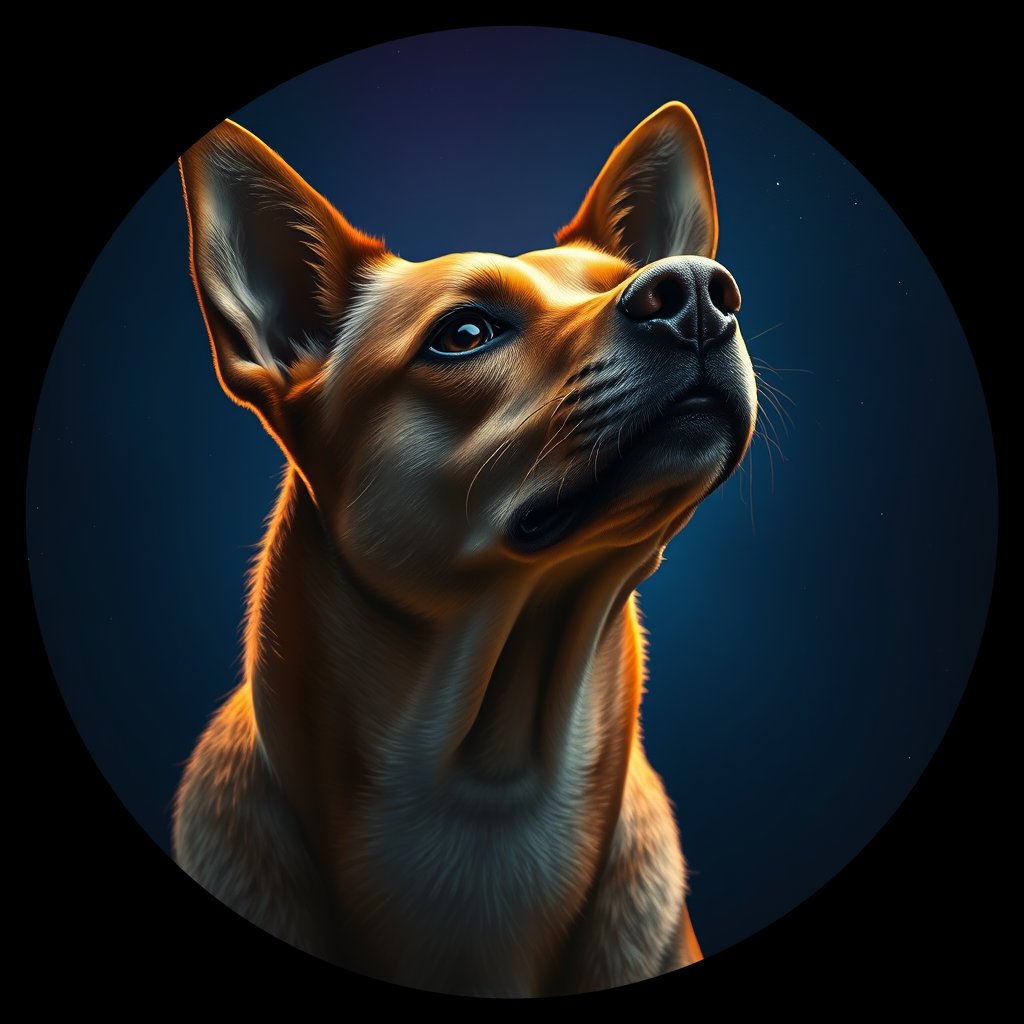 Cosmic medallion portrait of EAST_cd521, a Dingo East