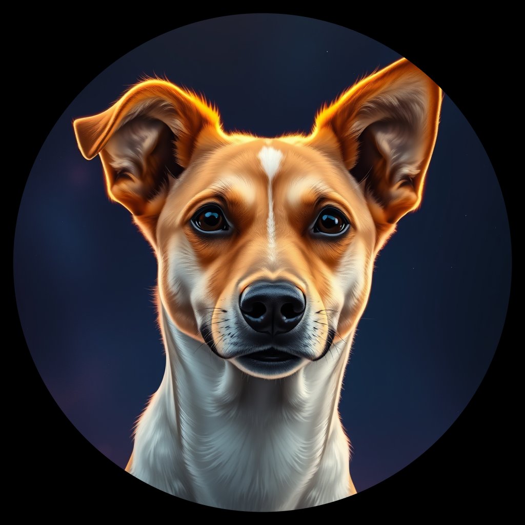 Cosmic medallion portrait of EAST_cd523, a Dingo East