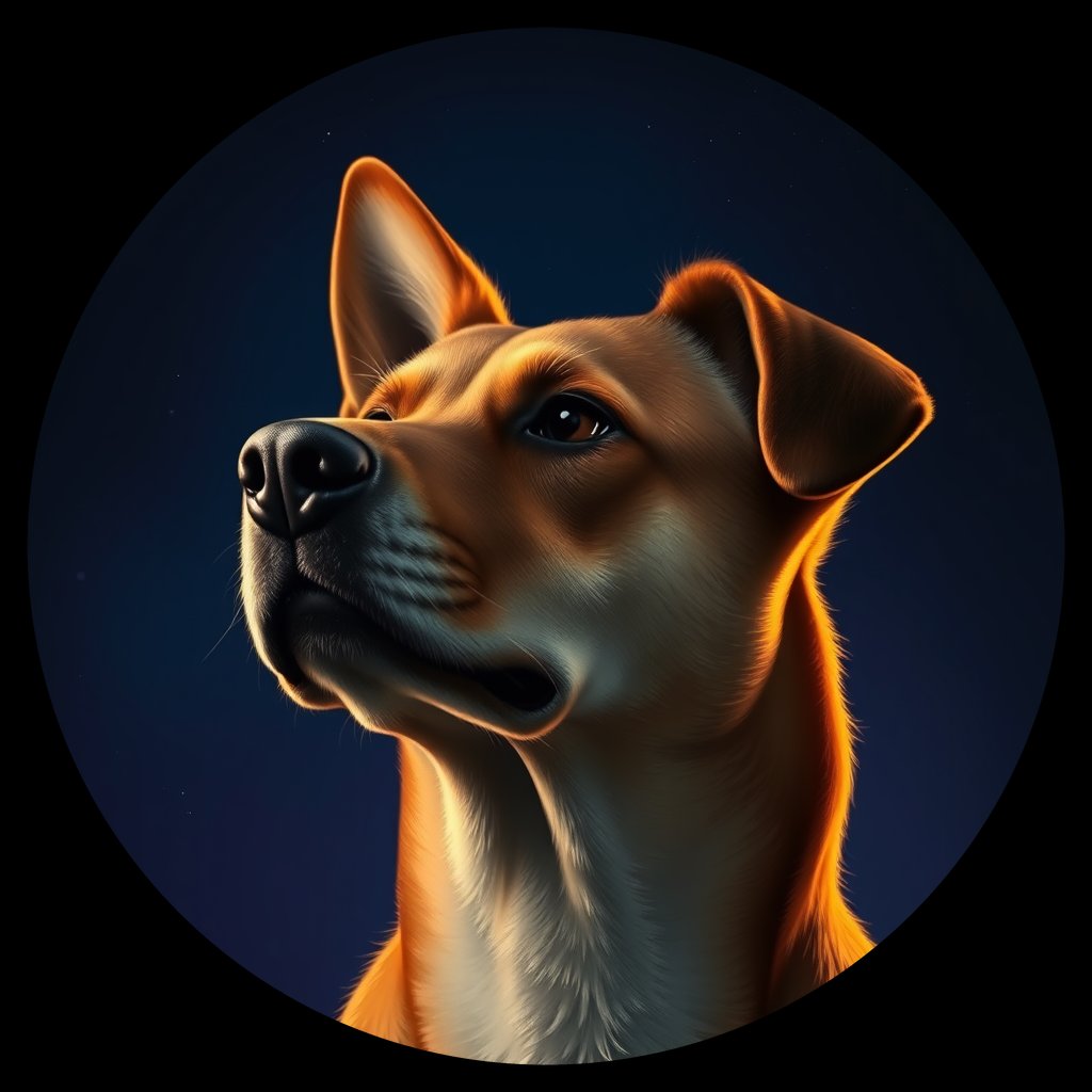 Cosmic medallion portrait of EAST_cd526, a Dingo East