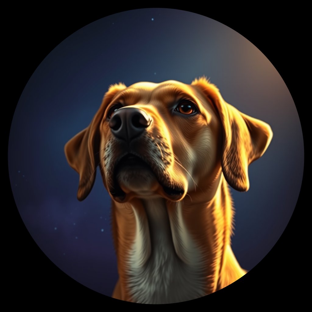 Cosmic medallion portrait of EAST_cd527, a Dingo East