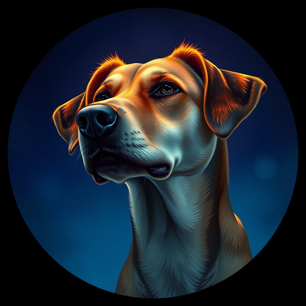 Cosmic medallion portrait of EAST_cd550, a Dingo East