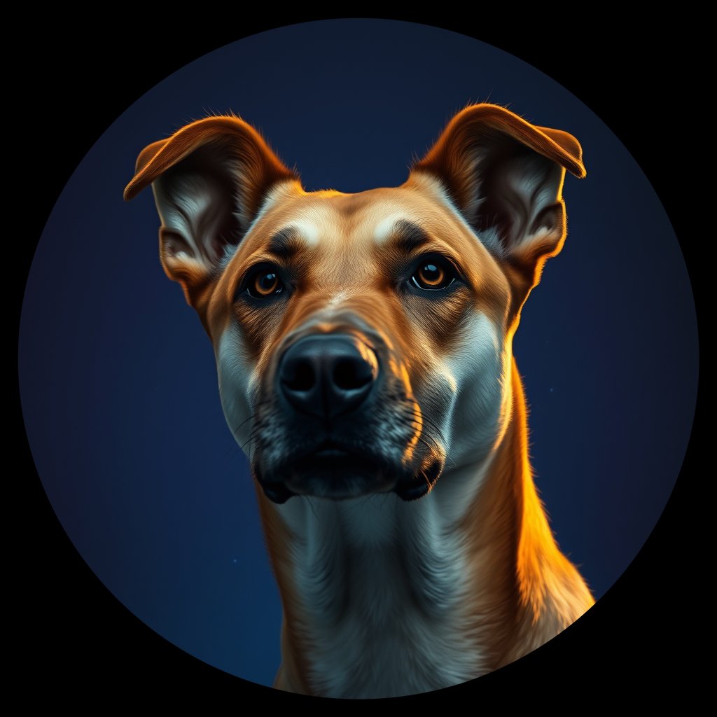 Cosmic medallion portrait of EAST_cd559, a Dingo East