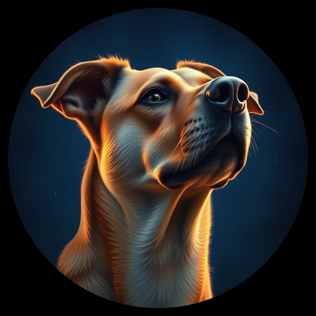 Cosmic medallion portrait of EAST_cd636, a Dingo East