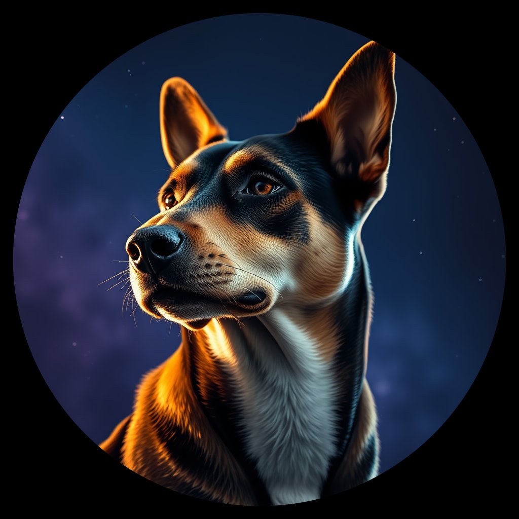 Cosmic medallion portrait of EAST_cd650, a Dingo East