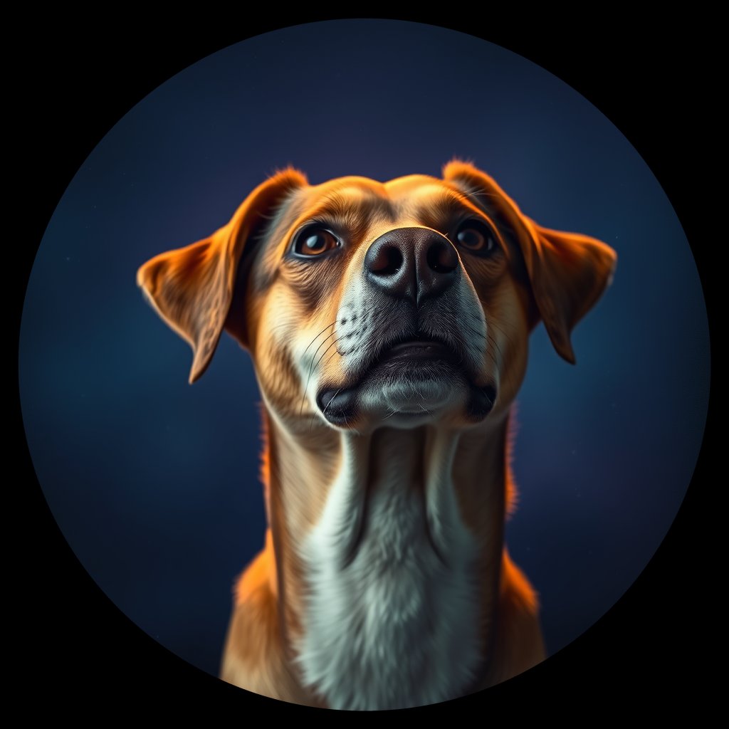 Cosmic medallion portrait of EAST_cd663, a Dingo East