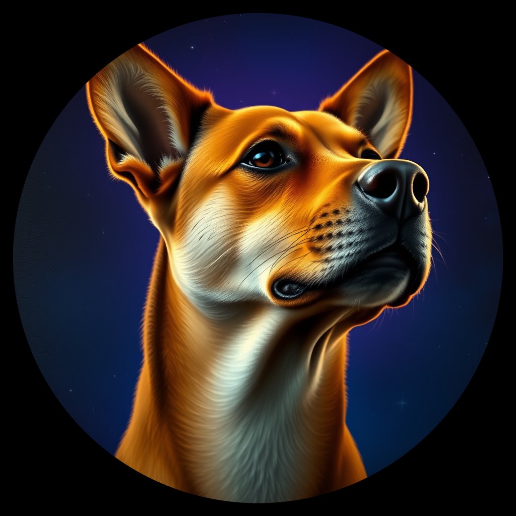 Cosmic medallion portrait of EAST_cd714, a Dingo East