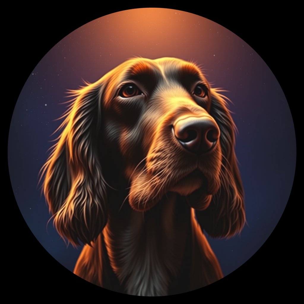 Cosmic medallion portrait of ECKR_ECKR_28369, a English Cocker Spaniel