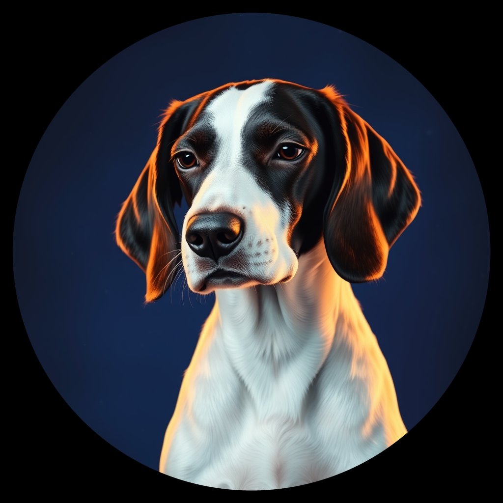 Cosmic medallion portrait of ES10_ES10, a English Setter