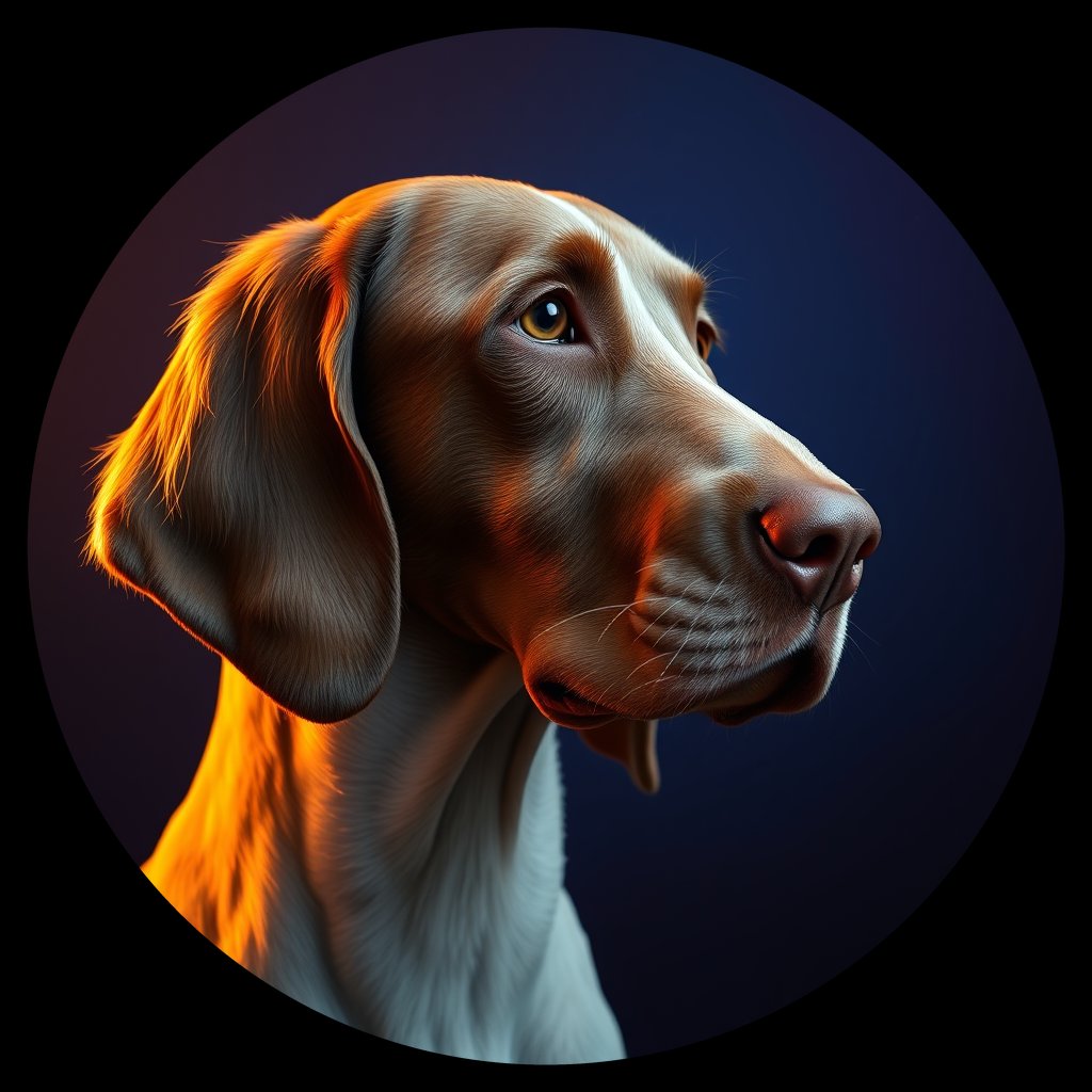 Cosmic medallion portrait of ES27_ES27, a English Setter