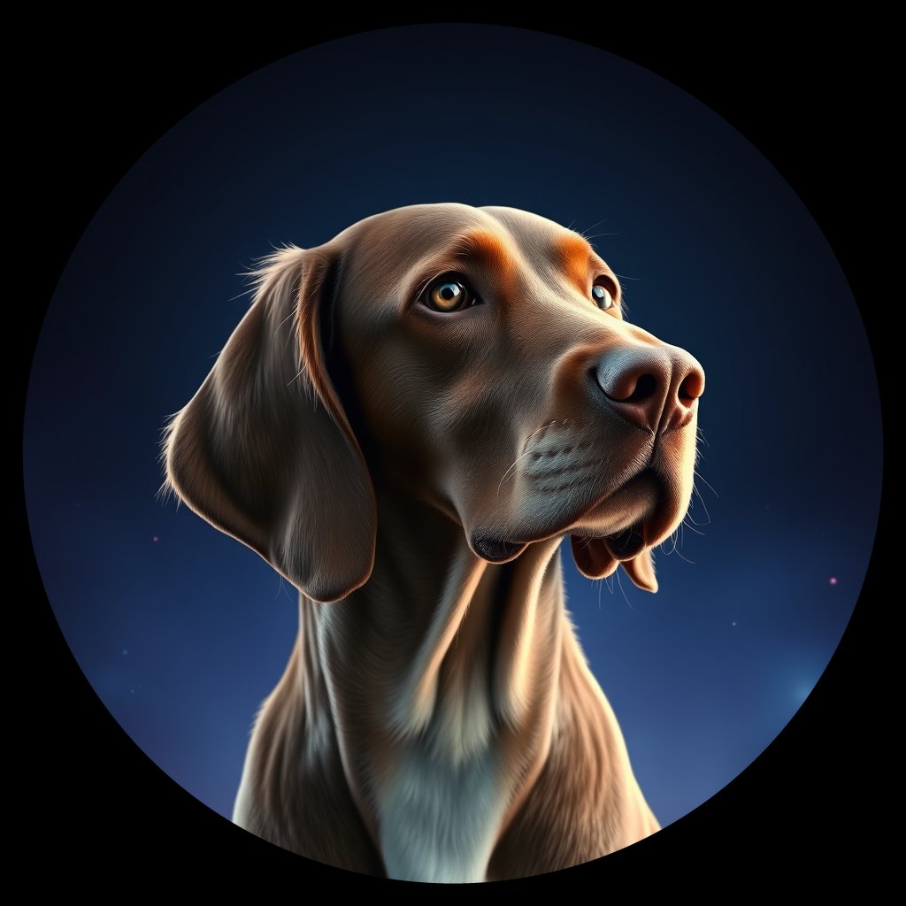 Cosmic medallion portrait of ES40_ES40, a English Setter