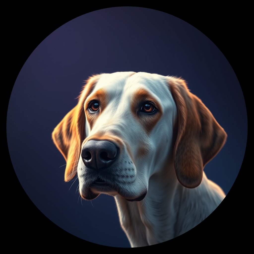Cosmic medallion portrait of ES55_ES55, a English Setter