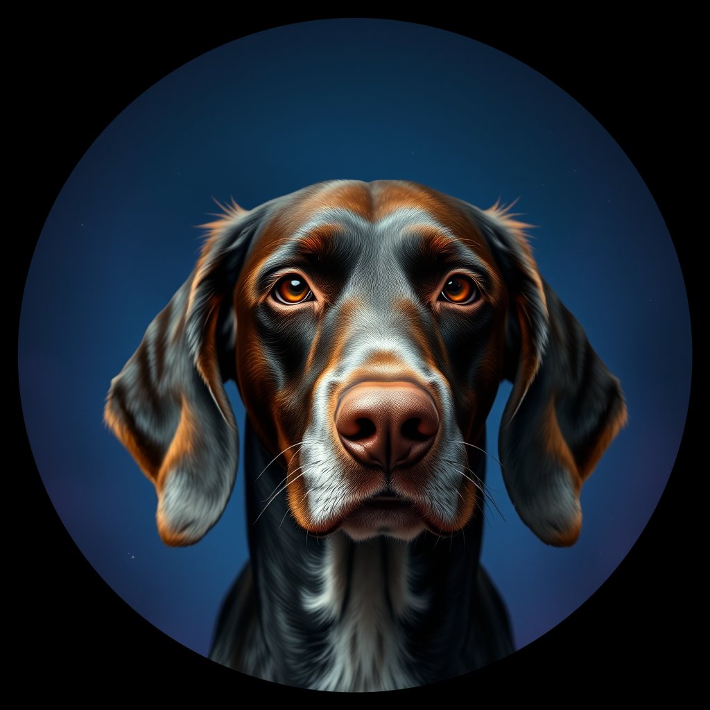 Cosmic medallion portrait of ESET_ESt_0GT162, a English Setter
