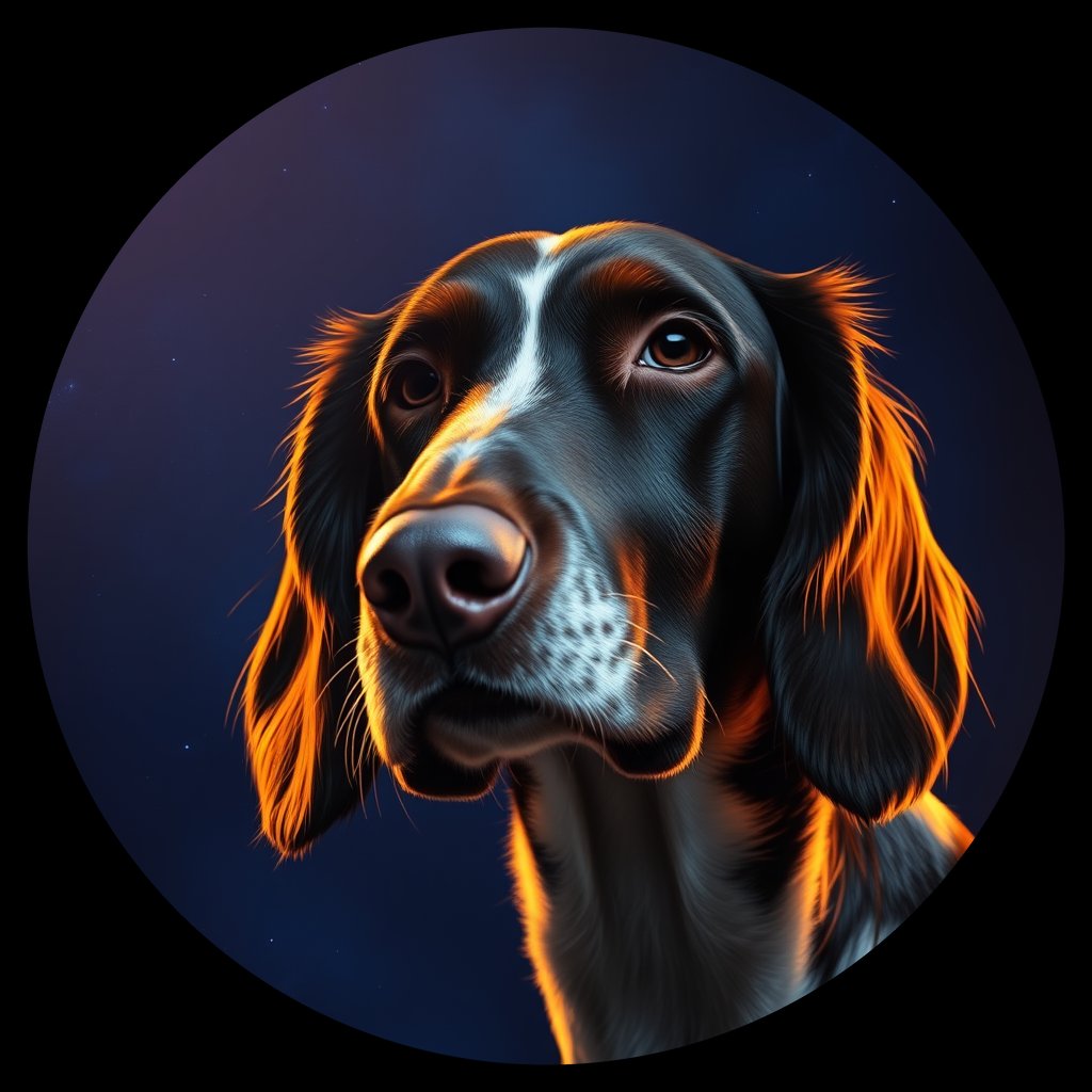 Cosmic medallion portrait of ESSP_ESSP_04235, a English Springer Spaniel