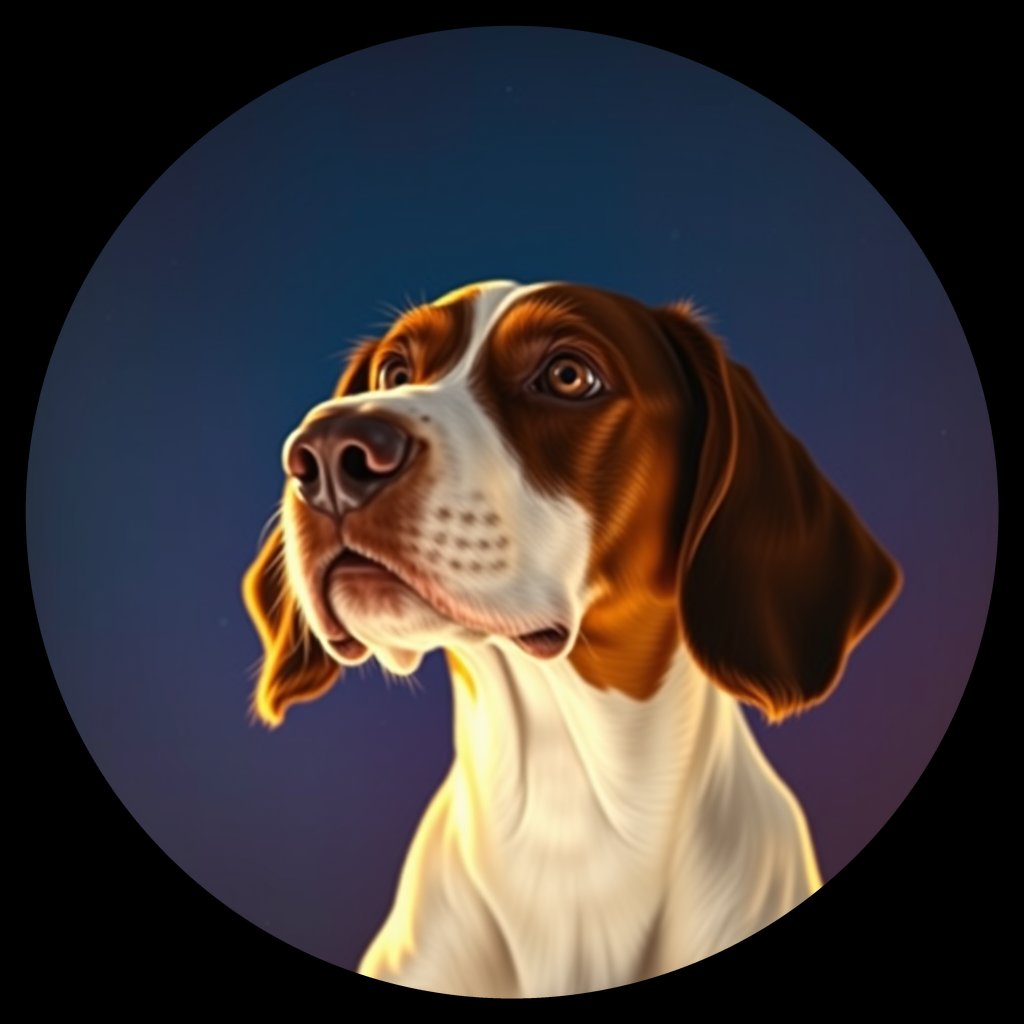 Cosmic medallion portrait of ESSP_ESSP_04236, a English Springer Spaniel