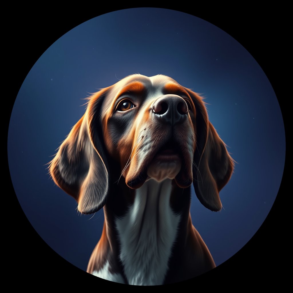 Cosmic medallion portrait of ESSP_ESSP_13183, a English Springer Spaniel