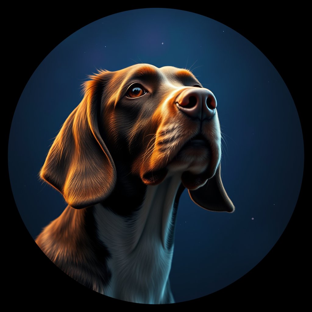 Cosmic medallion portrait of ESSP_ESSP_13184, a English Springer Spaniel