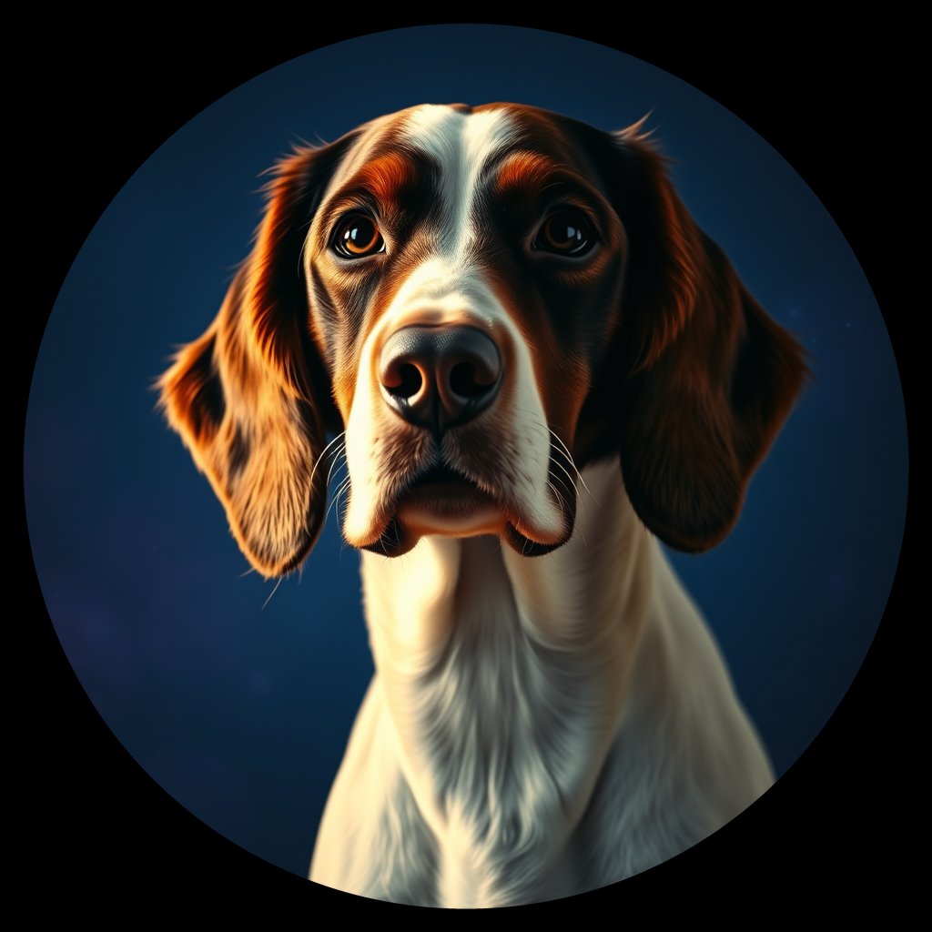 Cosmic medallion portrait of ESSP_ESSP_28464, a English Springer Spaniel