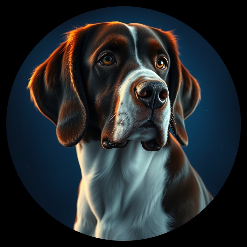 Cosmic medallion portrait of ESS_34006_ESS_34006, a English Springer Spaniel