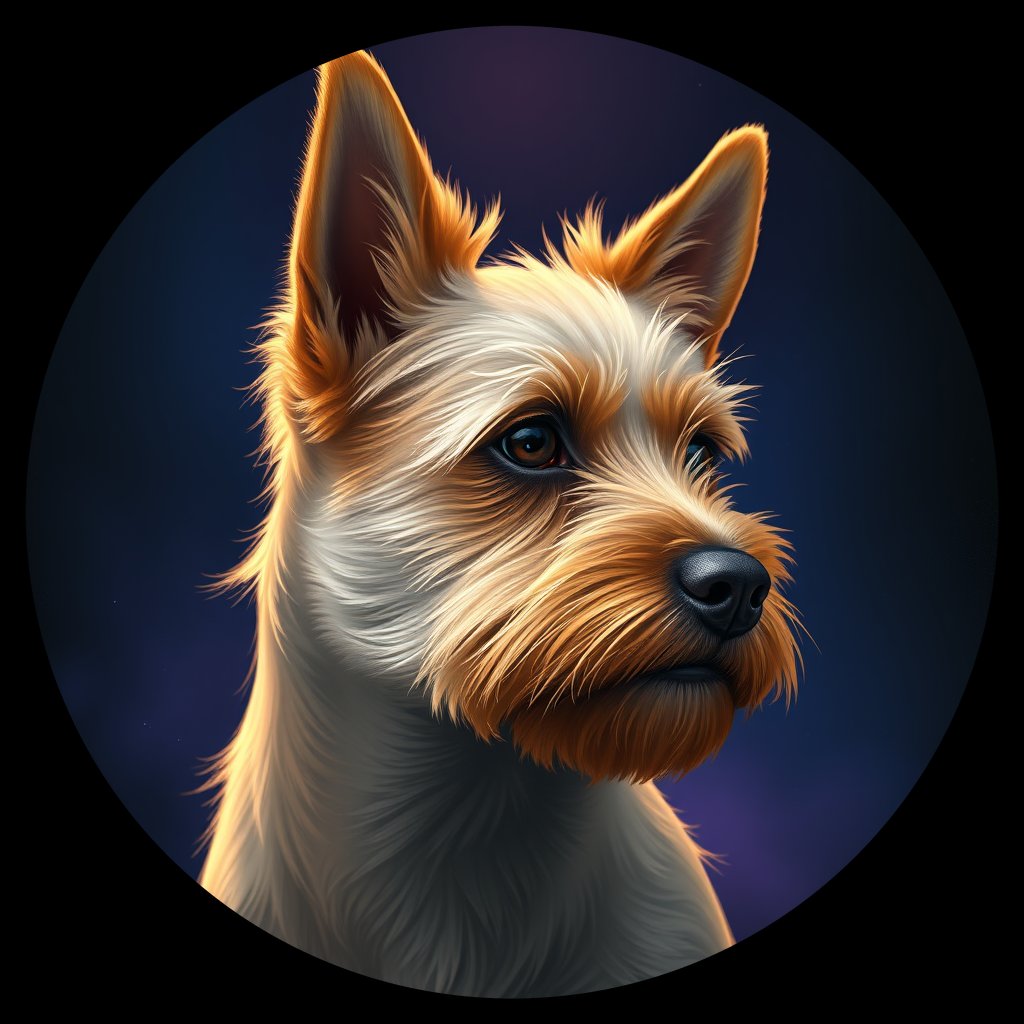 Cosmic medallion portrait of G2-Dooner-CT_G2-Dooner-CT, a Cairn Terrier